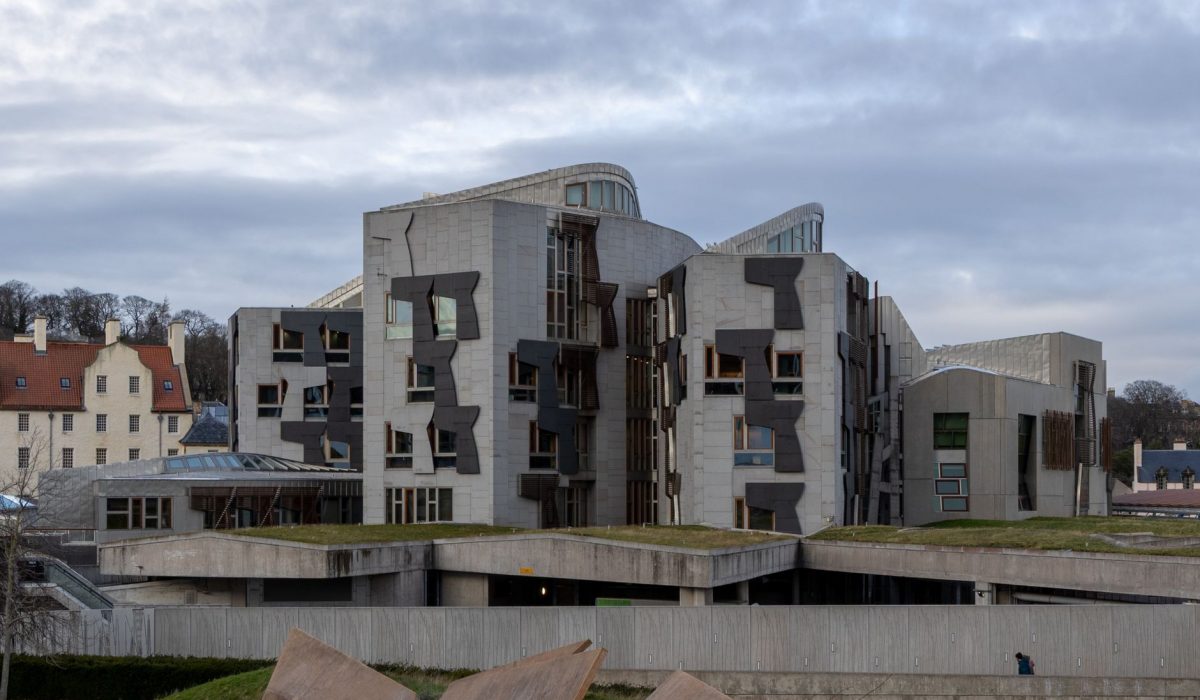 The Scottish Parliament building at Holyrood